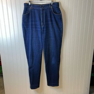 Levi's Denim Blue Jeans Women's 18 Average Elastic Waist Button Made In USA